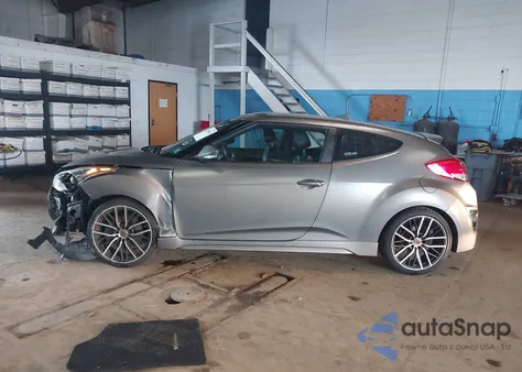 2014 Hyundai Veloster Turbo W/Black z USA, uszkodzony, nr VIN KMHTC6AE6EU201611
